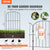 VEVOR Garden Fence, No Dig Fence 61 x 33 cm Animal Barrier Fence, Underground Decorative Garden Fencing with 5.08 cm Spike Spacing, Metal Dog Fence for the Yard and Outdoor Patio, 10 Pack