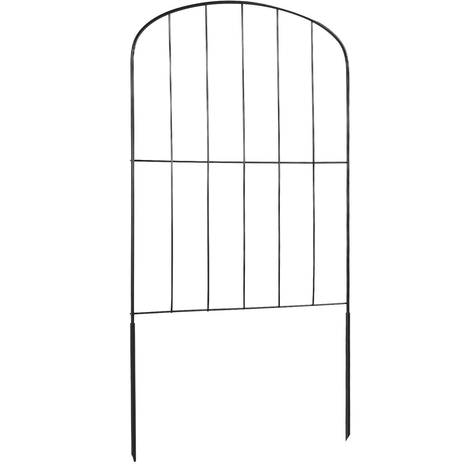 VEVOR Garden Fence, No Dig Fence 61 x 33 cm Animal Barrier Fence, Underground Decorative Garden Fencing with 5.08 cm Spike Spacing, Metal Dog Fence for the Yard and Outdoor Patio, 10 Pack