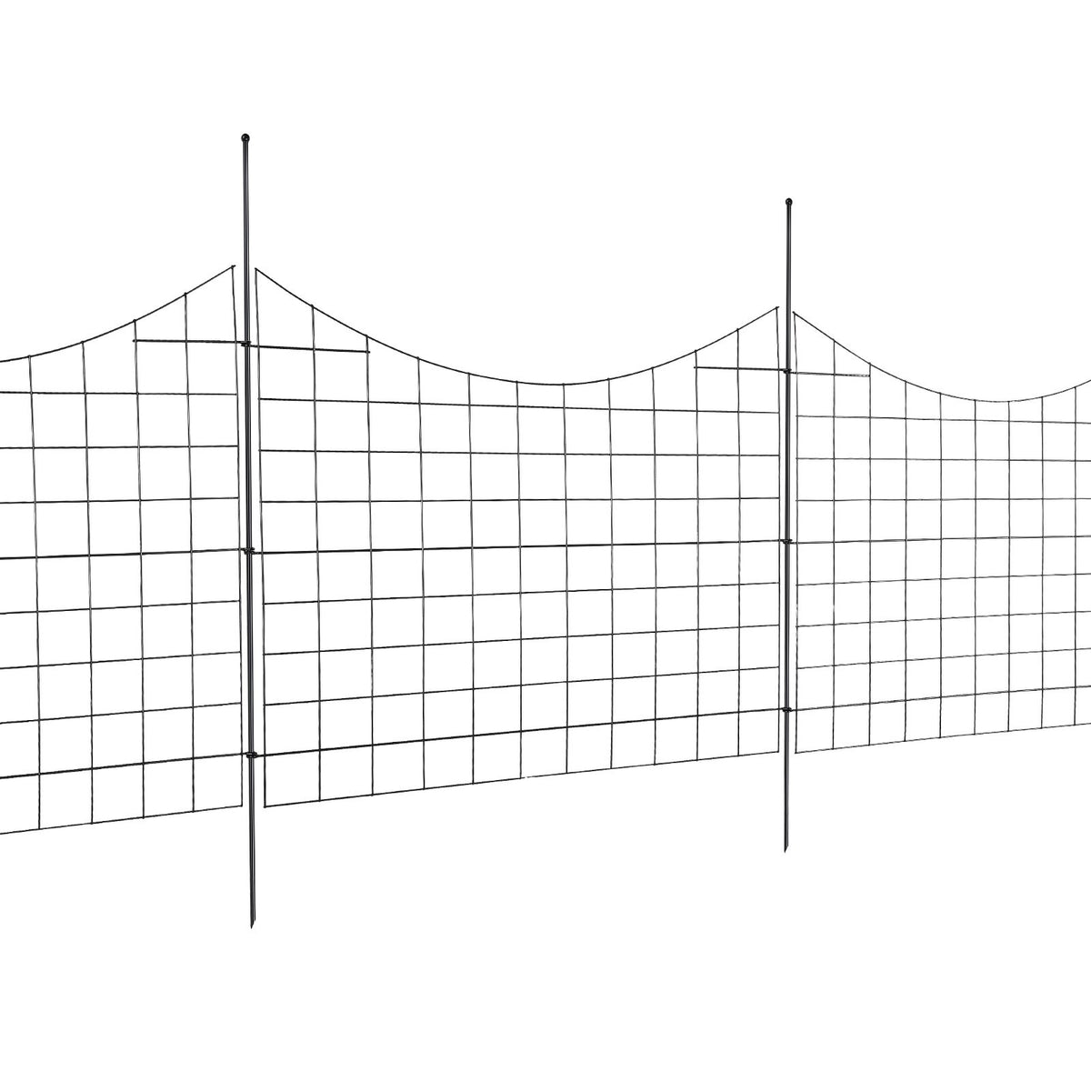 VEVOR Garden Fence, 75×93 cm Animal Barrier Fence, Underground Decorative Garden Fencing with 6.38 cm Spike Spacing, Metal Dog Fence for the Yard and Outdoor Patio, 5 Pack