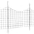 VEVOR Garden Fence, 75×93 cm Animal Barrier Fence, Underground Decorative Garden Fencing with 6.38 cm Spike Spacing, Metal Dog Fence for the Yard and Outdoor Patio, 5 Pack