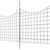 VEVOR Garden Fence, 75×93 cm Animal Barrier Fence, Underground Decorative Garden Fencing with 6.38 cm Spike Spacing, Metal Dog Fence for the Yard and Outdoor Patio, 5 Pack