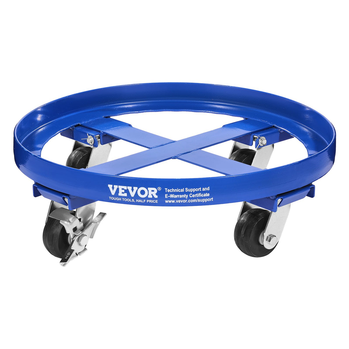 VEVOR 55 Gallon Drum Dolly 2000 lbs Barrel Dolly Cart Drum Caddy 4 Caster Wheels