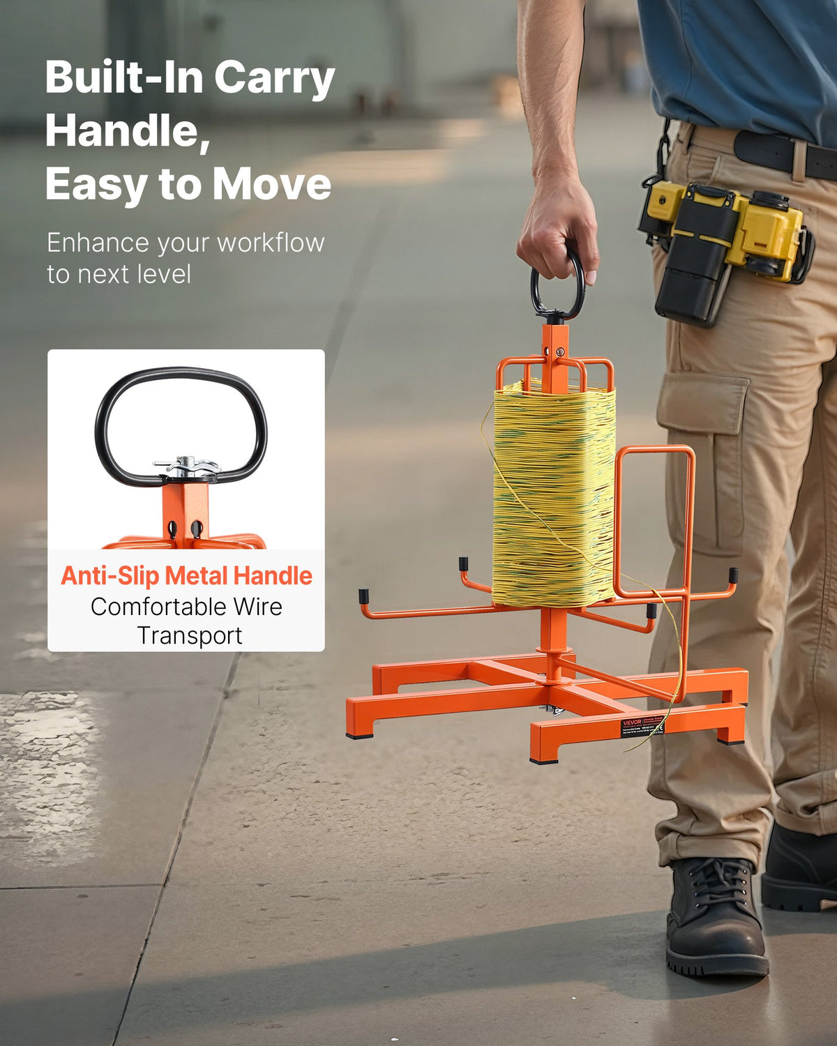 VEVOR Cable Dispenser Floor Stud Mounted Portable Electrical Industrial Retail