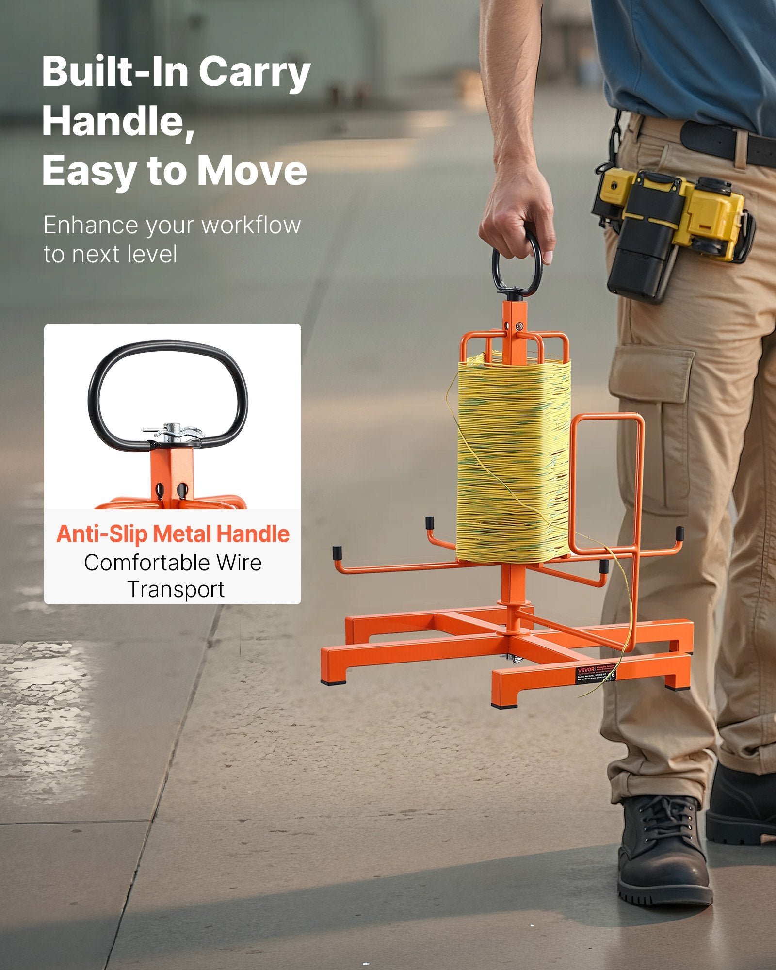 VEVOR Cable Dispenser Floor Stud Mounted Portable Electrical Industrial Retail