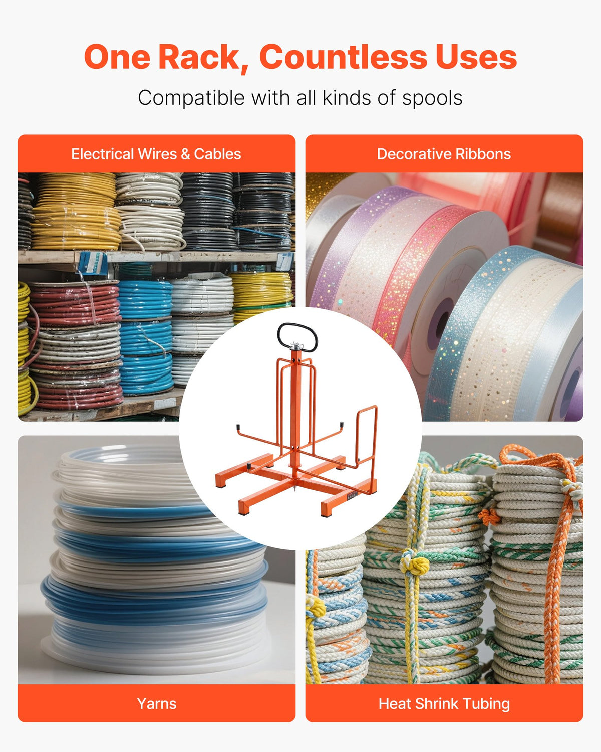 VEVOR Cable Dispenser Floor Stud Mounted Portable Electrical Industrial Retail