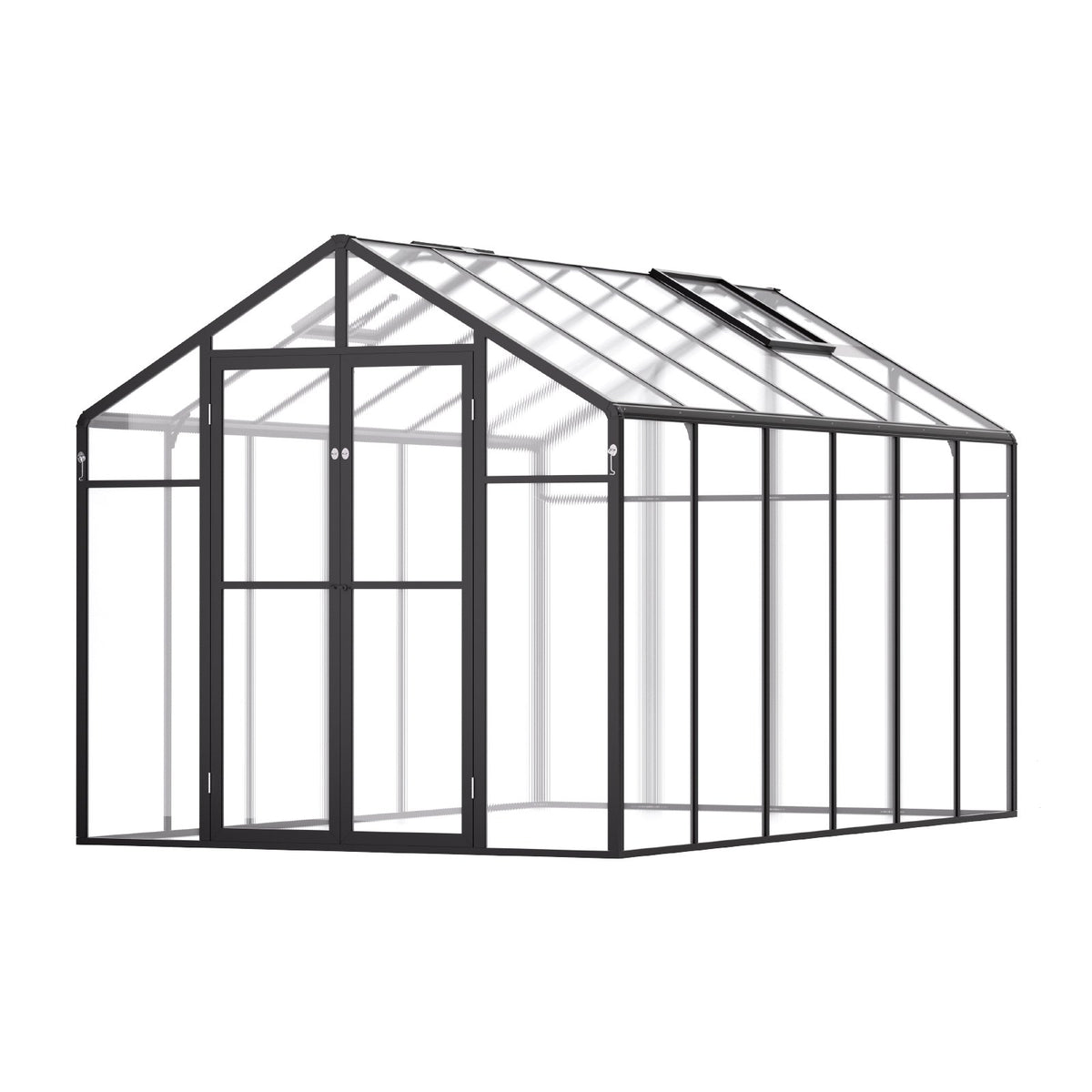 VEVOR Polycarbonate Greenhouse 8 x 12 Ft Outdoor Walk-in Greenhouse for Garden