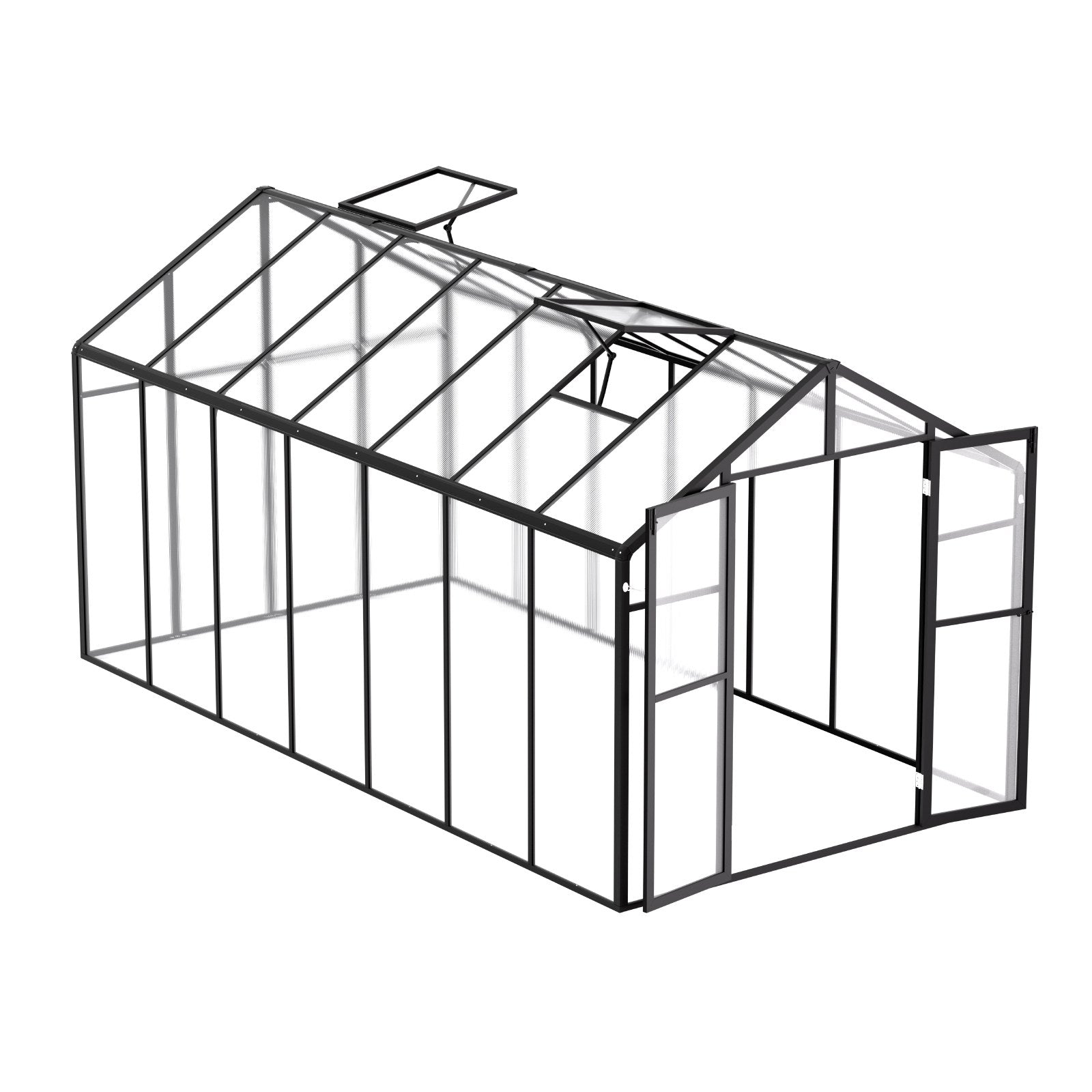 VEVOR Polycarbonate Greenhouse 8 x 14 Ft Outdoor Walk-in Greenhouse for Garden