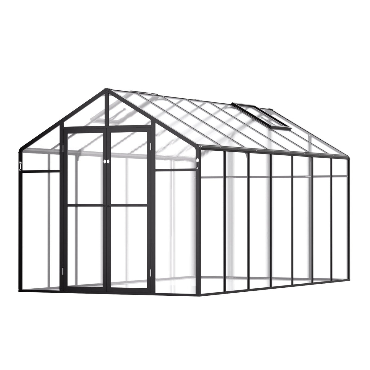 VEVOR Polycarbonate Greenhouse 8 x 14 Ft Outdoor Walk-in Greenhouse for Garden