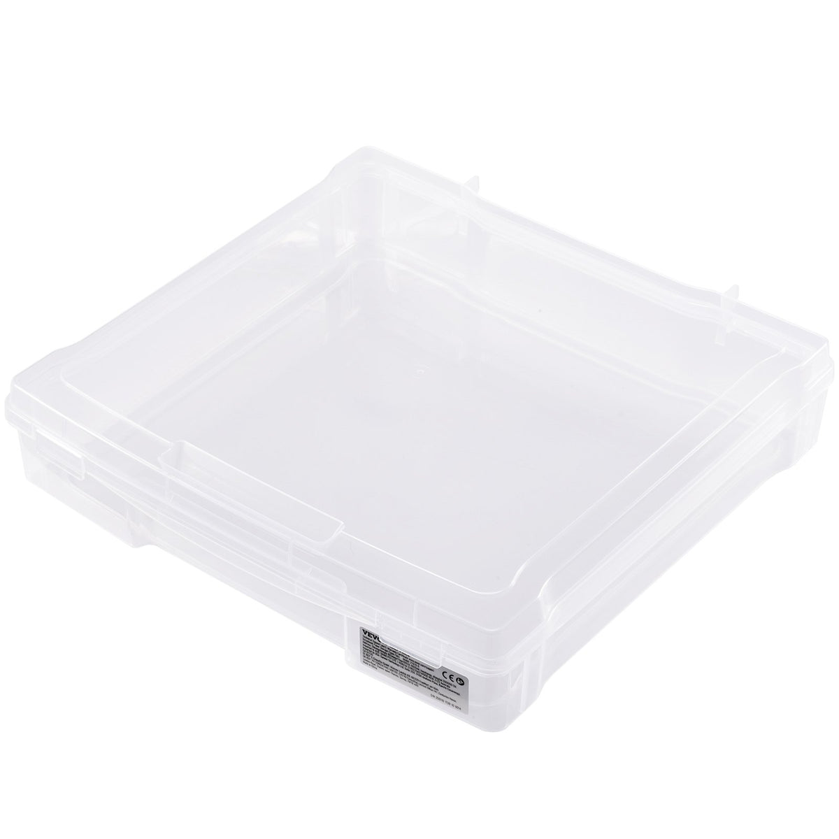 Scrapbook Paper Storage 4 Pack Stackable Plastic Board Game Boxes Clear Case