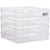 Scrapbook Paper Storage 4 Pack Stackable Plastic Board Game Boxes Clear Case