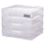 Scrapbook Paper Storage 4 Pack Stackable Plastic Board Game Boxes Clear Case