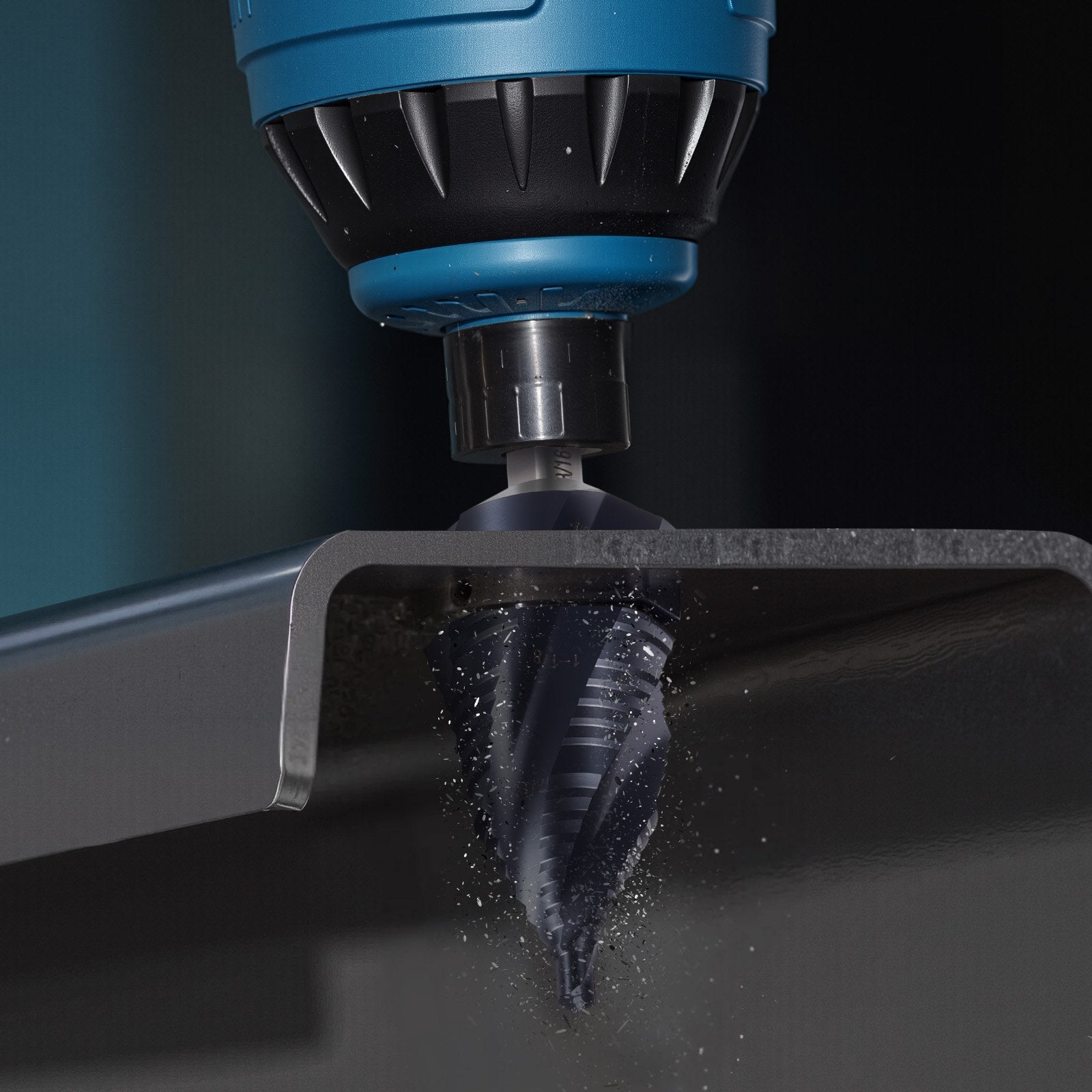 VEVOR Step Drill Bit, 4.76 to 34.93 mm, 9.53 mm Triangular Shank, TiAlN Coating Cobalt High Speed Steel, Four Spiral Flute Step Bit for Metal, Stainless Steel, Aluminum, Wood, Plastic, Fiberglass