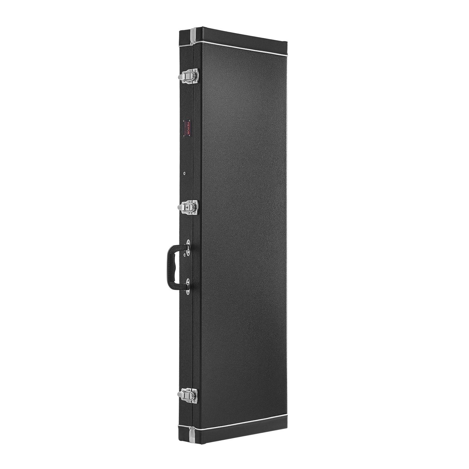 VEVOR Bass Guitar Hard Case, 1220 mm Rectangular Guitar Hard Case, With Lock Latch Keys Handle, PVC Padding Soft Lining Water-Resistant Hard Shell Guitar Case, for 990-1180 mm Bass Guitars, Black