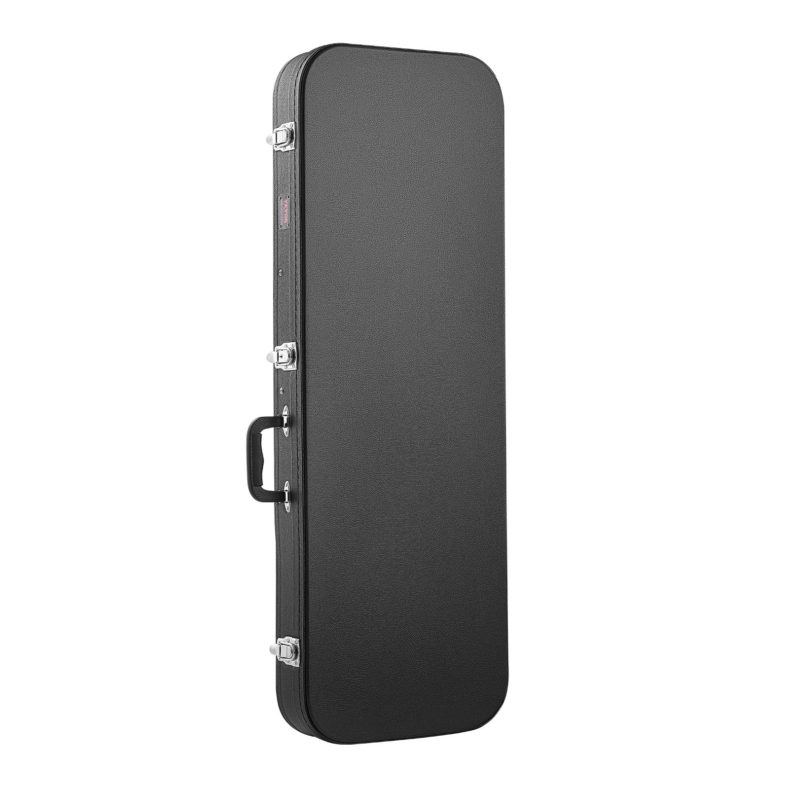 VEVOR Electric Guitar Hard Case, 1095 mm Rectangular Guitar Hard Case, With Lock Latch Keys Handle, PVC Padding Soft Lining Water-Resistant Hard Shell Guitar Cases, for 990 mm Electric Guitars, Black