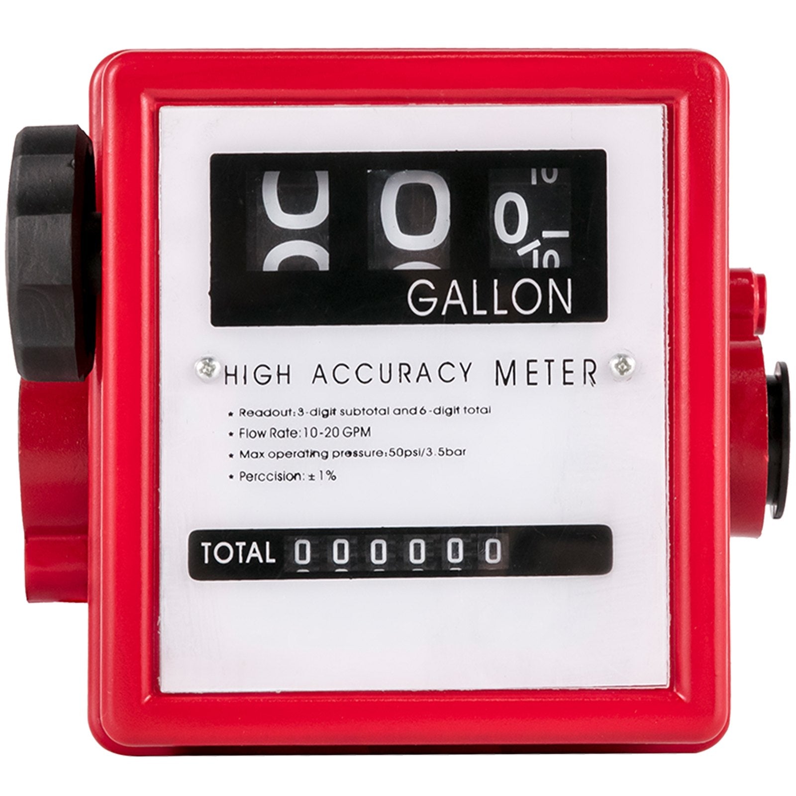 VEVOR Mechanical Fuel Meter 20 GPM Fuel Flow Meter 3-Digital Batch Display Fuel Transfer Meter 2.54 cm Diesel Fuel Flow Meter All Fuel Transfer Pumps Gasoline Flow Meter