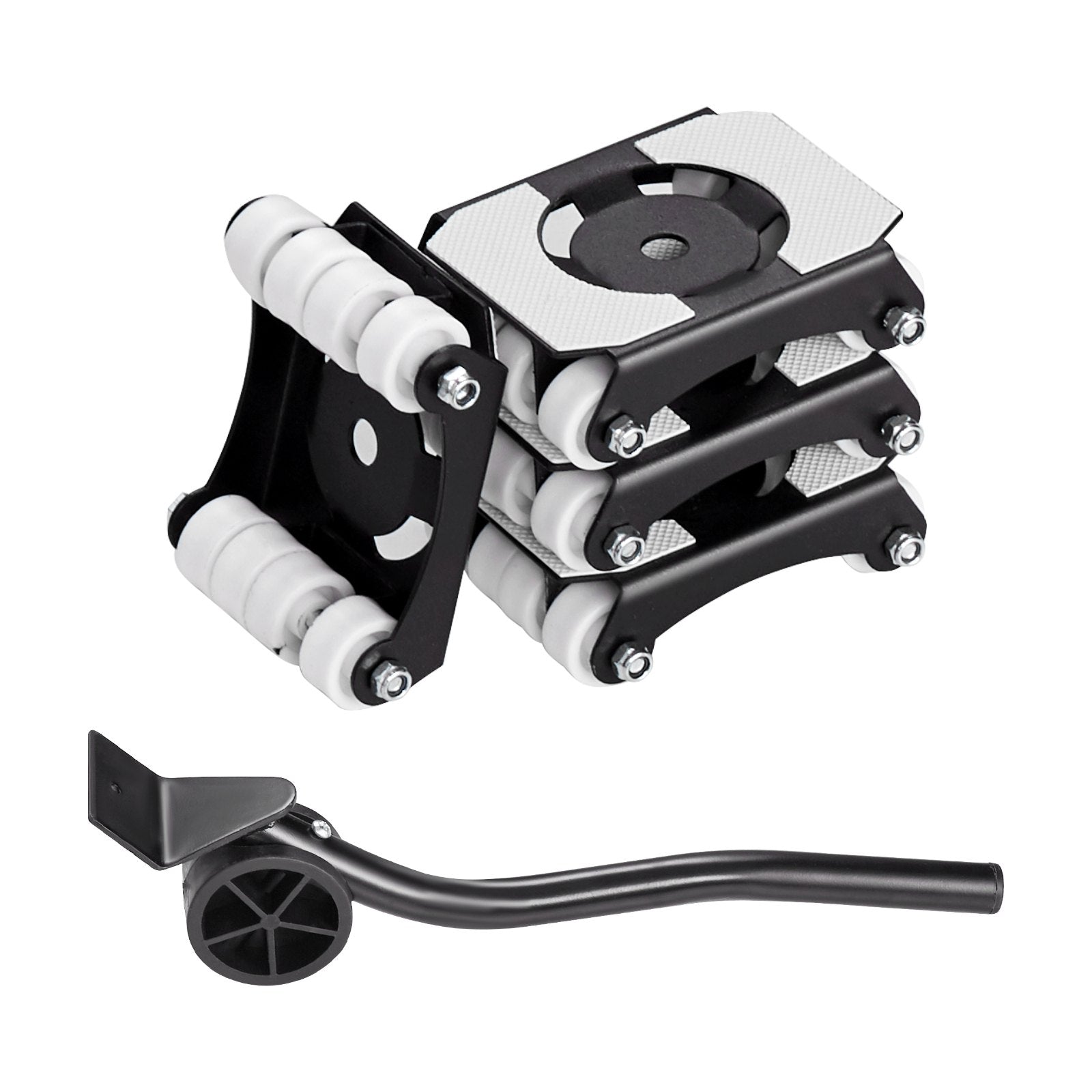 VEVOR Furniture Dolly, 150 kg Load Capacity, Heavy Duty Furniture Movers with Wheels, Carbon Steel Panel, Dual-Row & Eight-Wheel Structure, Furniture Lift Slider Tool Set for Appliances, Sofa, Fridge