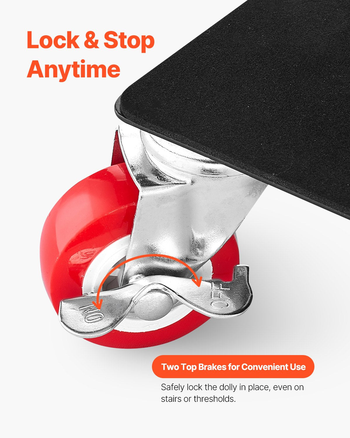 VEVOR Furniture Dolly Heavy Duty Furniture Mover with 5 Wheels 1575 kg Capacity