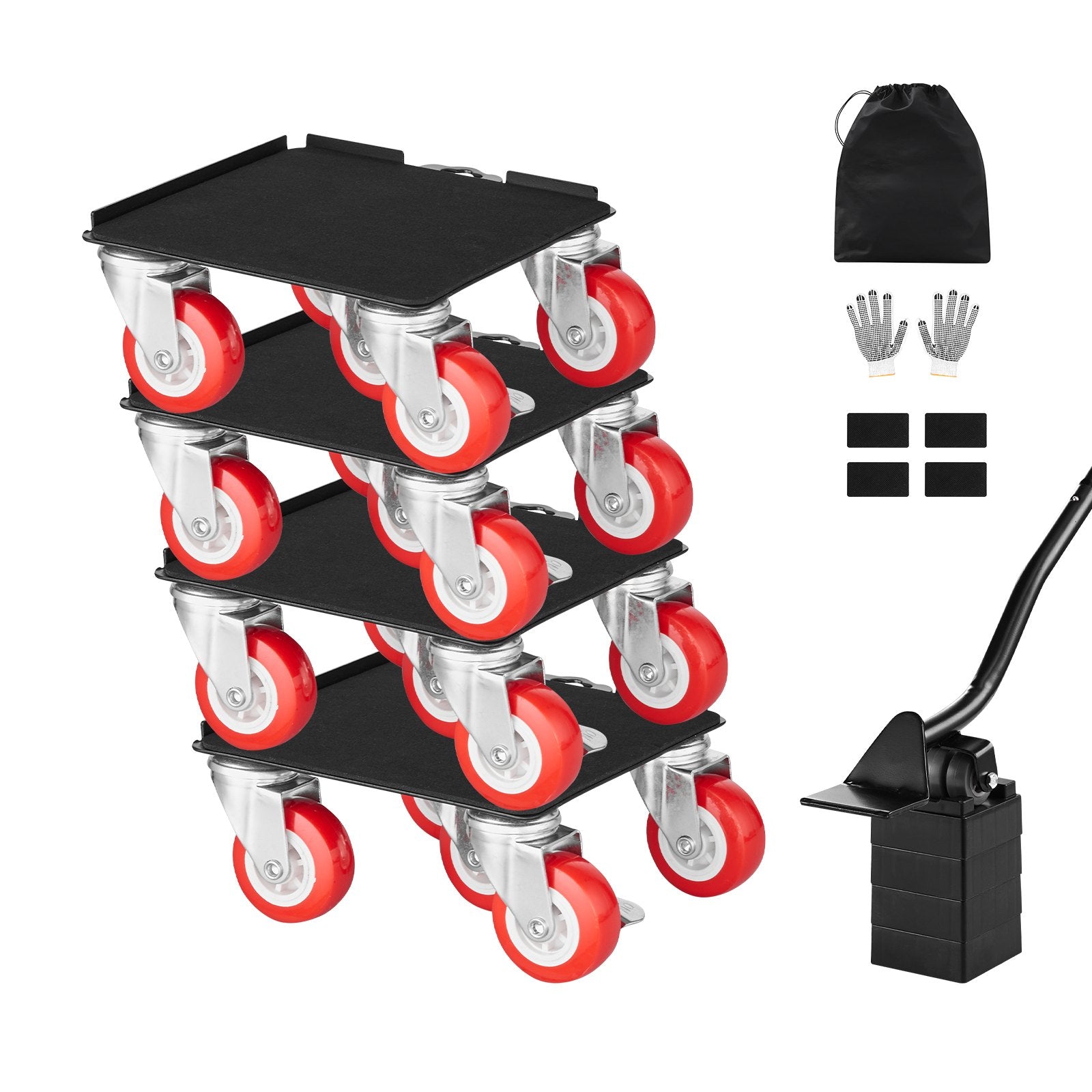 VEVOR Furniture Dolly Heavy Duty Furniture Mover with 5 Wheels 1575 kg Capacity