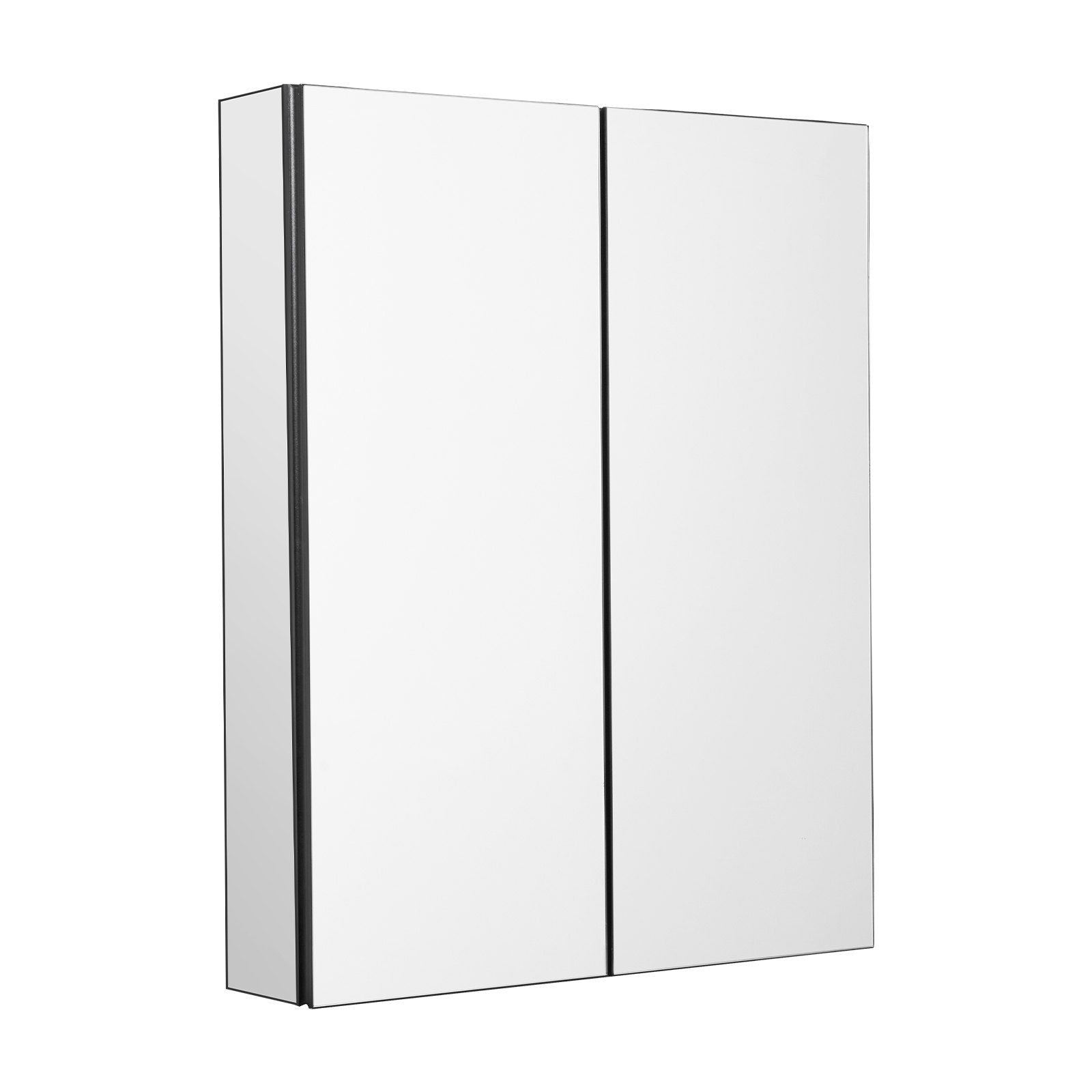 Medicine Cabinet, 26 x 30 inch, Medicine Cabinet for Bathroom with Mirror,  Aluminum Frame Bathroom Wall Cabinet, 2-layer Adjustable Shelves, Recessed & Wall-mounted Installation