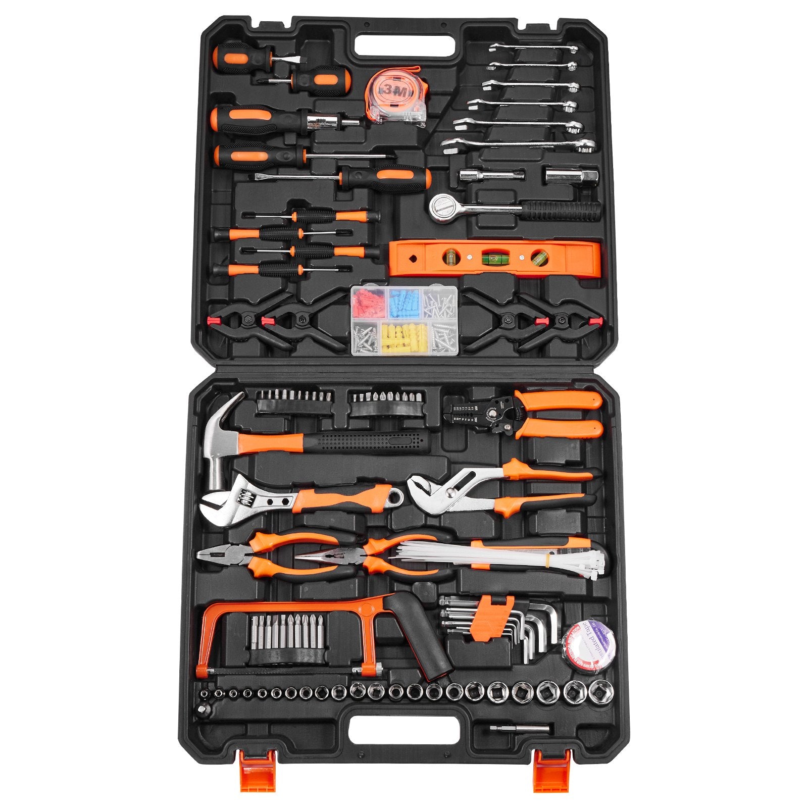 VEVOR Tool Kit 216 Piece General Household Hand Tool Set with Portable Tool Case