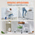 VEVOR Step Ladder 2-Step 150kg Capacity, Ergonomic Folding Steel Step Stool with Wide Anti-Slip Pedal, Sturdy Step Stool for Adults Toddlers, Multi-Use for Household, Kitchen, Office, RVs