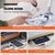 VEVOR Step Stool 1-Step 150KG Capacity, Folding Steel Step Ladder 3 Adjustable Height, Portable Toddler Step Stools for Adults, Non-Slip Sturdy Step Ladders for Office, RVs, Pets, Bathrooms,Bedrooms