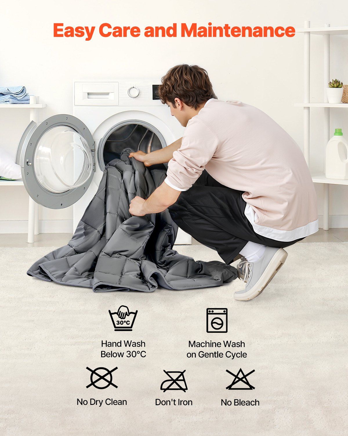 Weighted Blanket, 11 kg, 1524 x 2032 mm Queen Size, Cooling Breathable Heavy Blanket with Glass Beads, All-Season Use, Suitable for 113-140 kg Adults, Anxiety Stress Relief, Improve Sleep, Grey