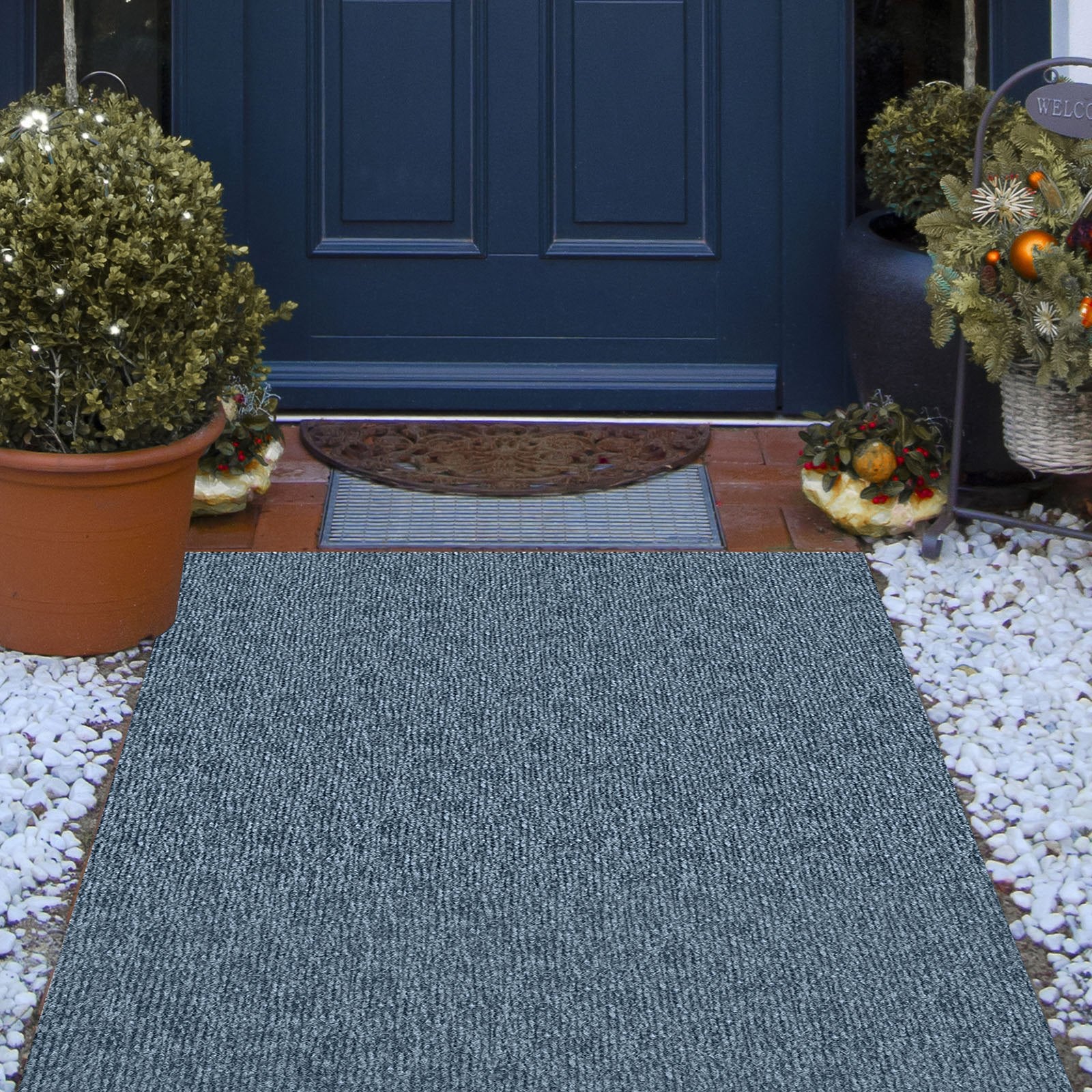 VEVOR Marine Carpet 6x13ft Boat Area Rug Roll Cutpile In/Outdoor Patio Deck Gray, 1.8x4m