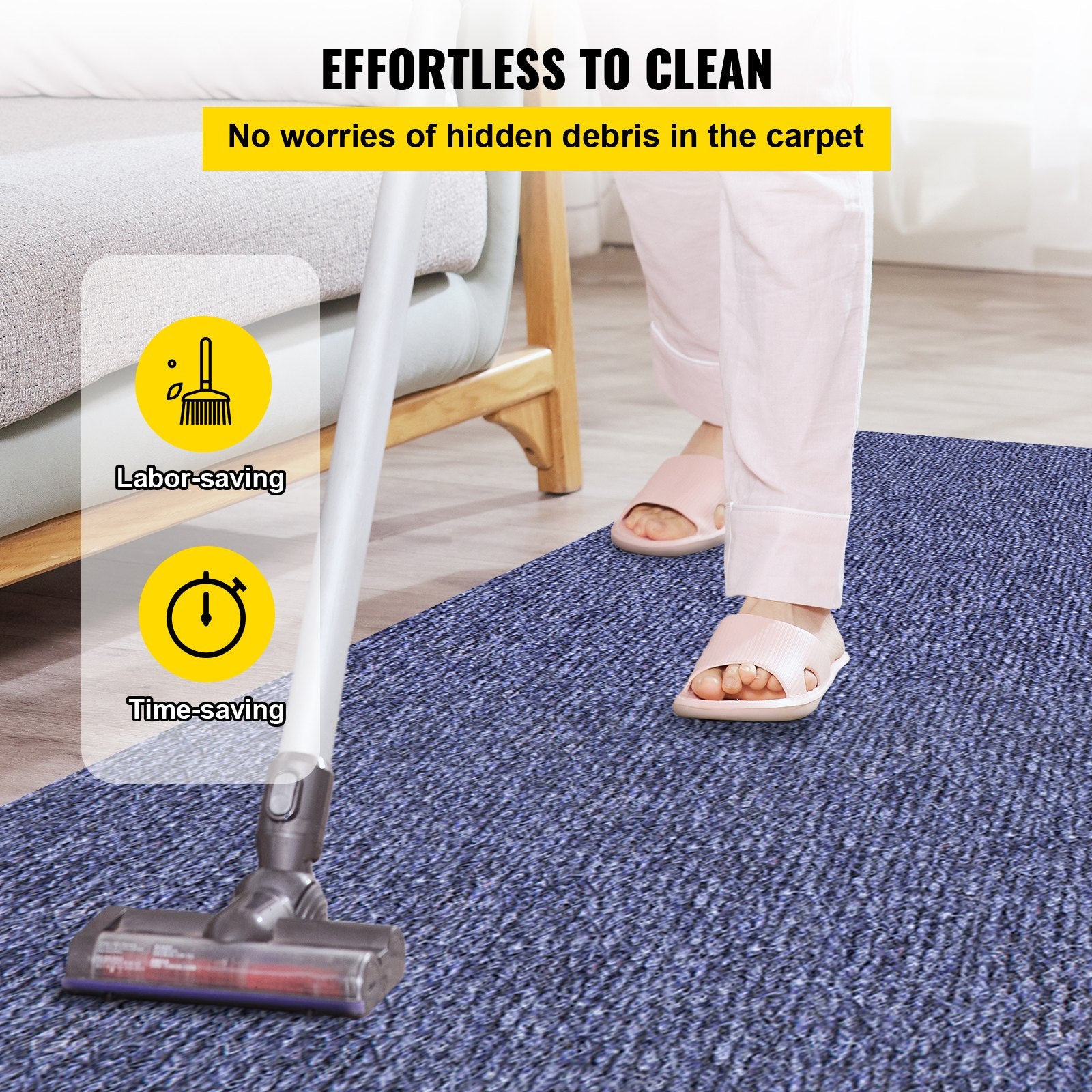 VEVOR Deep Blue Marine Carpet 6 ft x 29.5 ft Marine Carpeting Marine Grade Carpet for Boats with Waterproof Back Outdoor Rug for Patio Porch Deck Garage Outdoor Area Rug Runner Non-Slide Porch Rug, 1.8x9m