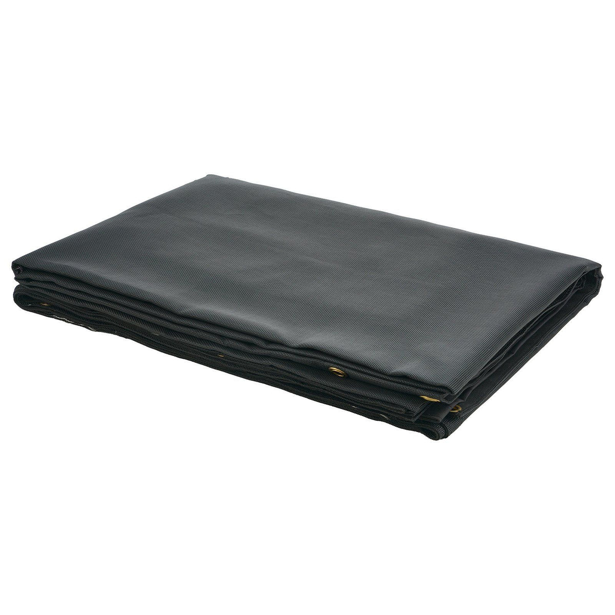 Dump Truck Mesh Tarp, 7 x 14 ft, PVC Coated Black Heavy Duty Cover with 5.5" 18oz Double Pocket, Brass Grommets, Reinforced Double Needle Stitch Webbing Fits Manual or Electric Dump Truck System