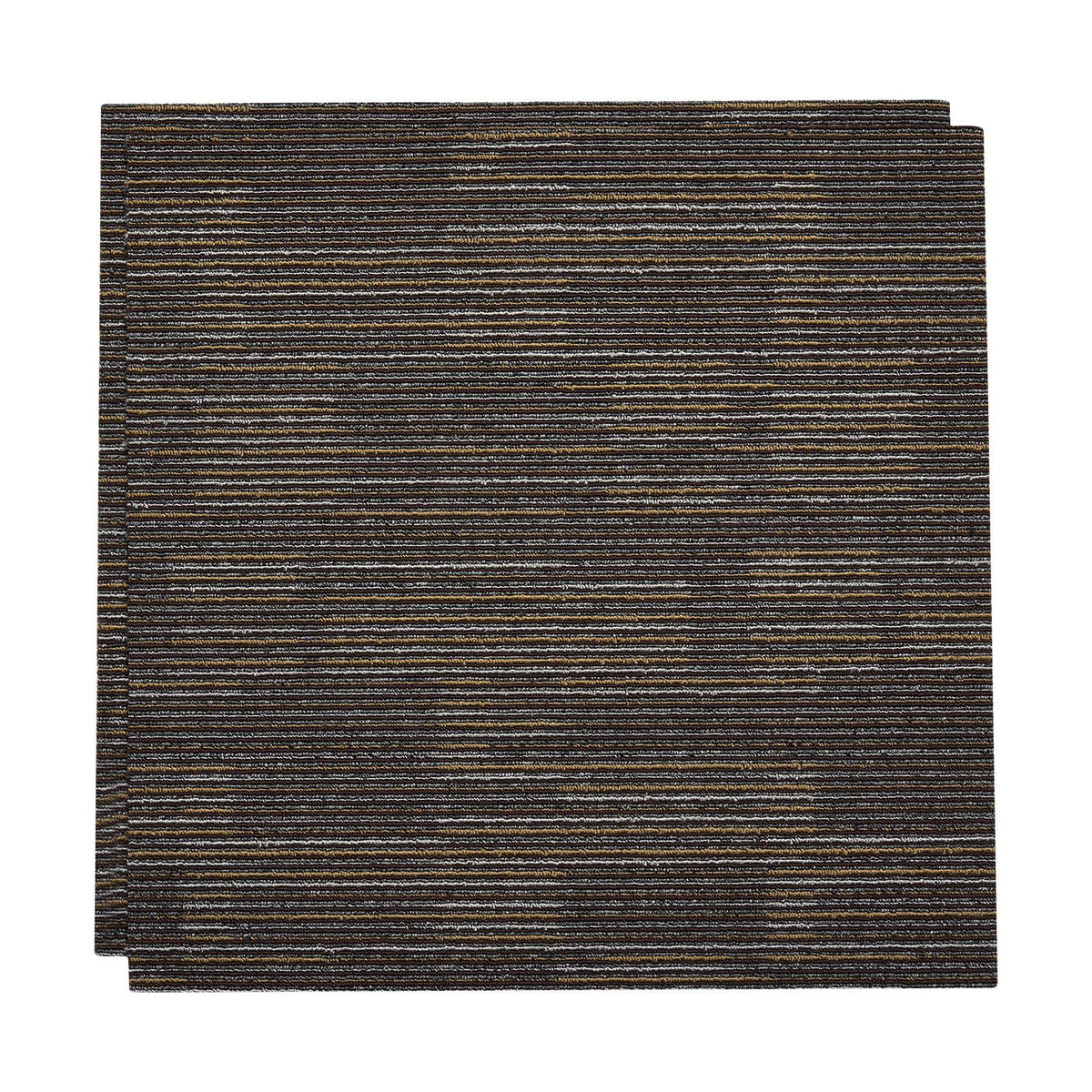 Carpet Tiles Reusable 610x610 mm, 24 PCS Modular Carpet Square Rug, Commercial Floor Soft Padded for Seamless Cover 8.9㎡, Easy DIY Replacement for Living Room Bedroom Indoor, Gray & Brown