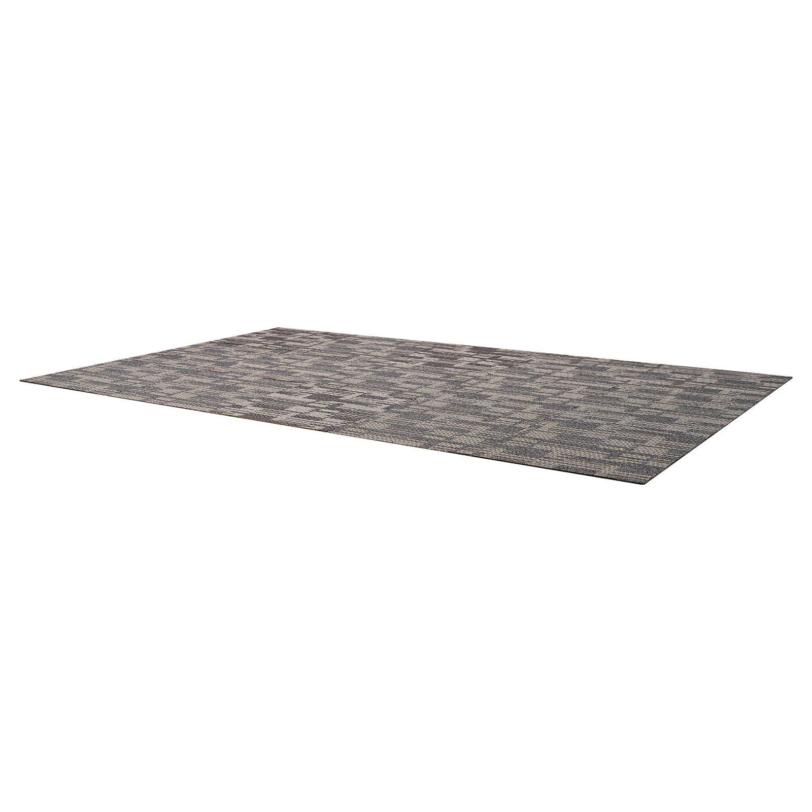 Carpet Tiles Reusable 610x610 mm, 24 PCS Modular Carpet Square Rug, Commercial Floor Soft Padded for Seamless Cover 8.9㎡, Easy DIY Replacement for Living Room Bedroom Indoor, Gray & Brown