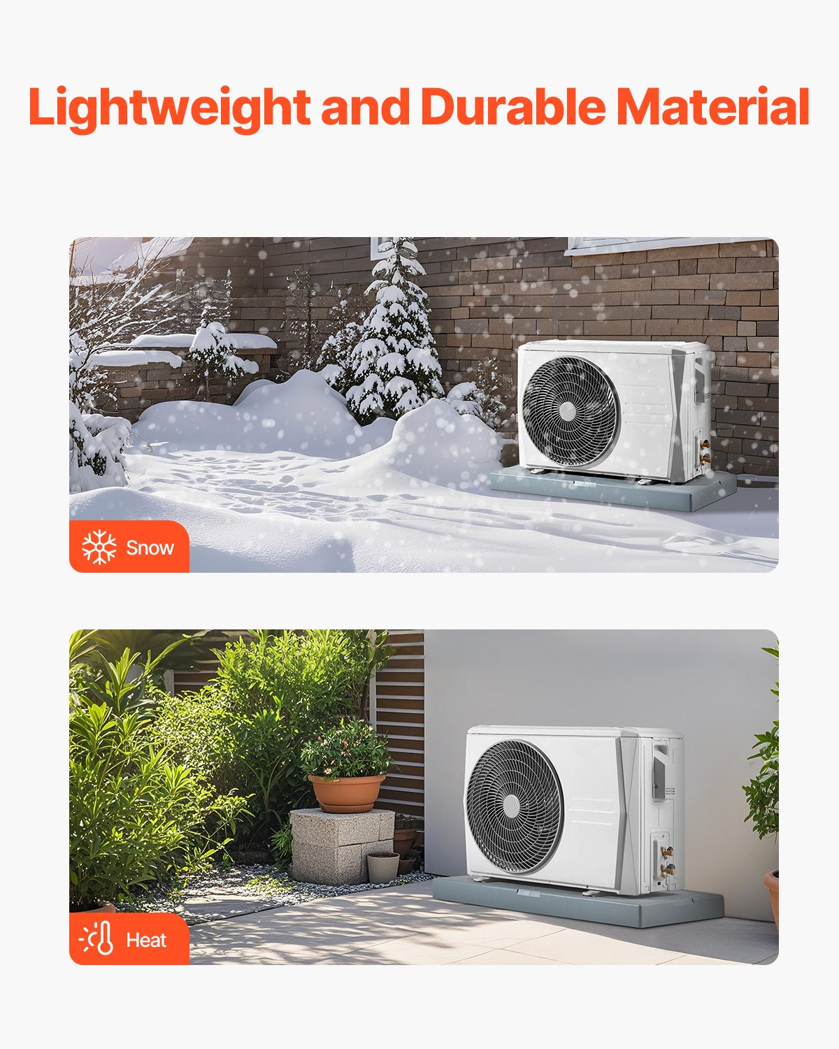 VEVOR Mini Split Pad for 9000-36000 BTU Anti Vibration Outdoor Pads