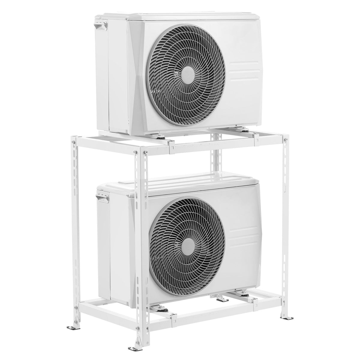 VEVOR Mini Split Ground Stand, Anti-Vibration Mini Split Stand for 9000-18000 BTU Ductless Air Conditioner Heat Pump, Heavy Duty AC Base Bracket Floor Mount w/ 250kg Max. Load,Dual Levels