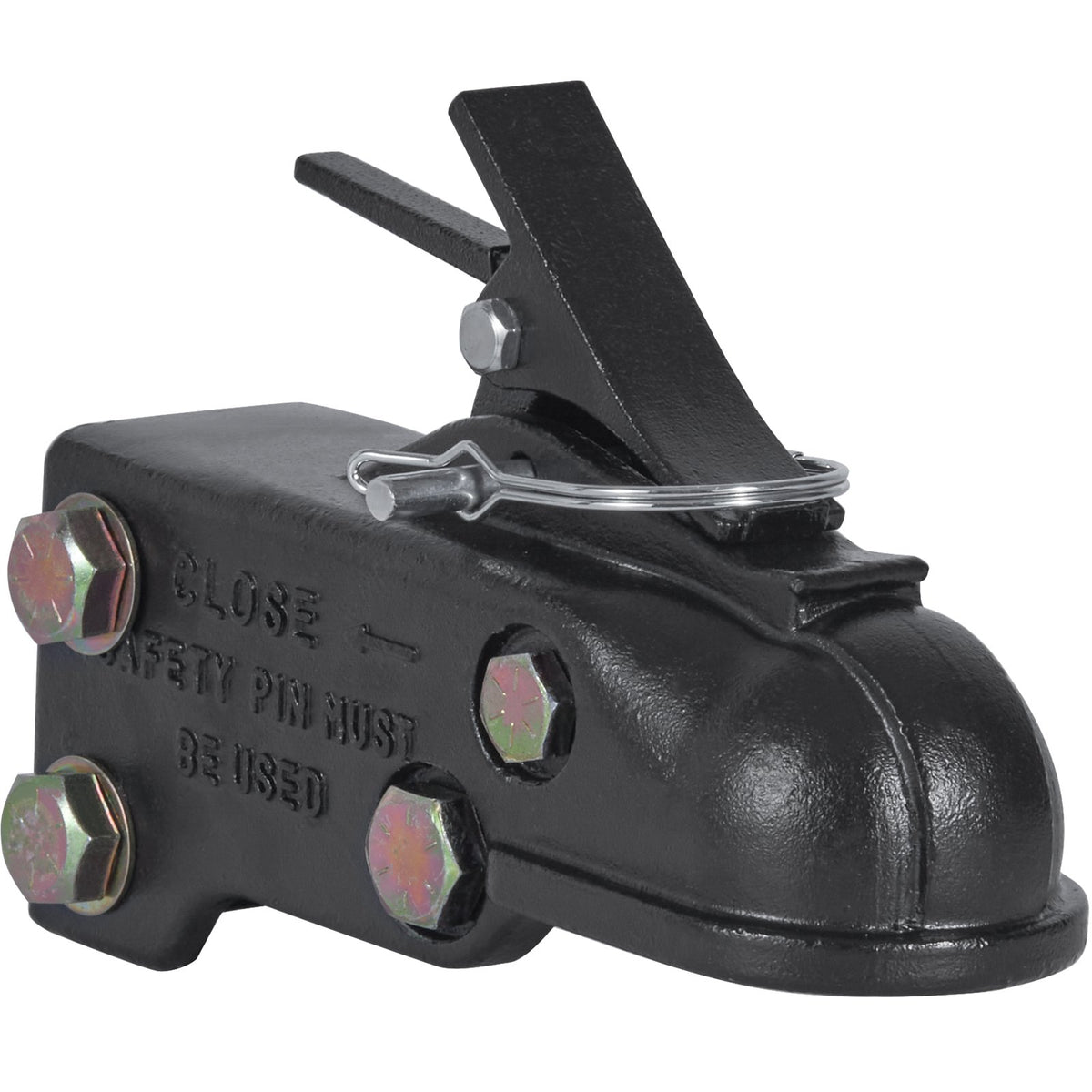 VEVOR Adjustable Trailer Coupler, 2-5/16" Hitch Ball, 15000 lbs Capacity, Heavy Duty Cast Channel-Mount Coupler with Hardware Kit, Ideal for Towing Station Wagons, Pickup Trucks, SUVs, Black Coating