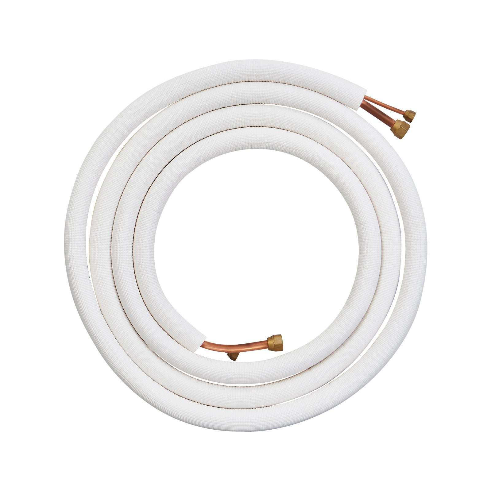 VEVOR 4876.8mm Mini Split Line Set, 6.4 & 12.7mm O.D Copper Pipes Tubing and Triple-Layer Insulation, for Air Conditioning or Heating Pump Equipment & HVAC with Rich Accessories (18ft Connection Cable