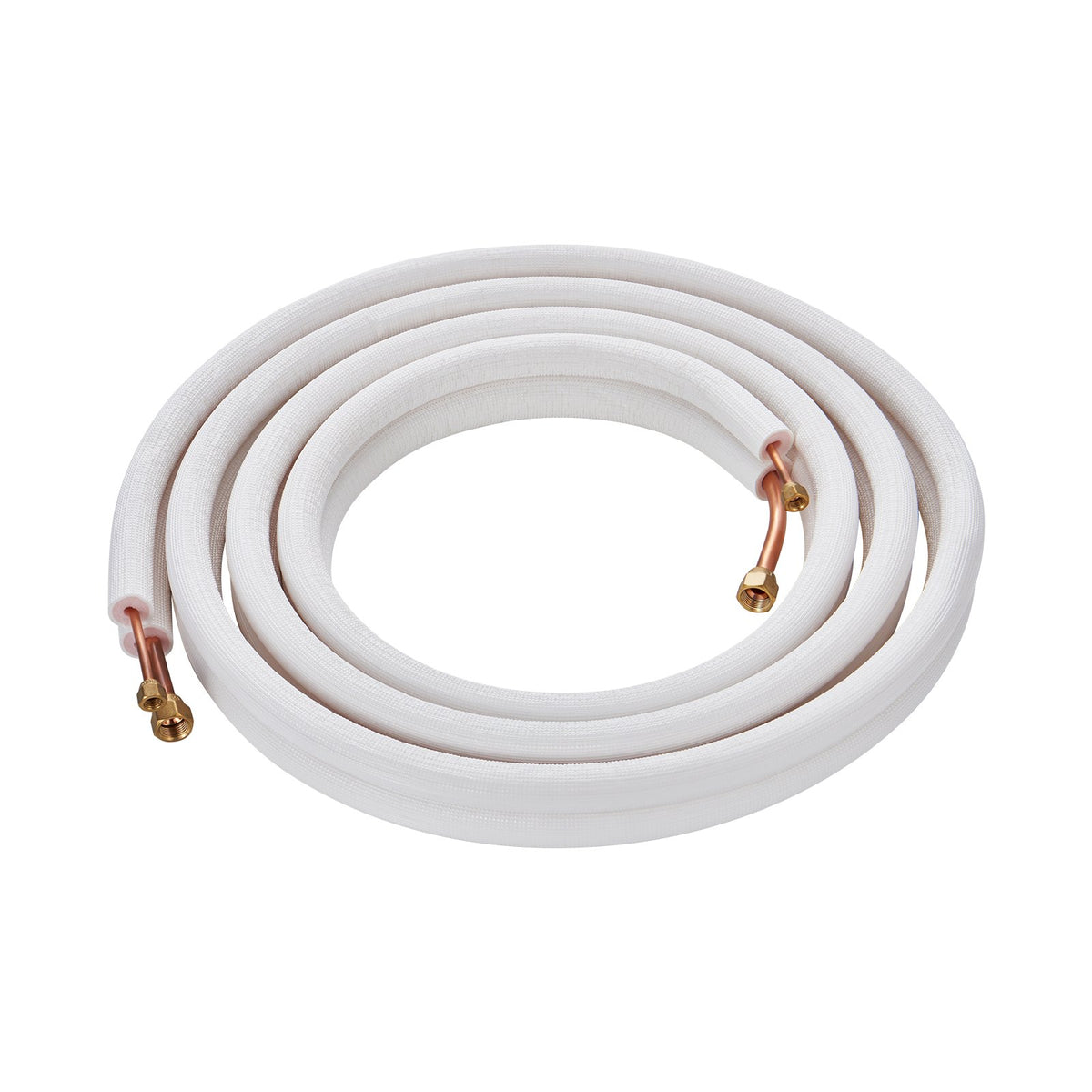 VEVOR 4876.8mm Mini Split Line Set, 6.4 & 12.7mm O.D Copper Pipes Tubing and Triple-Layer Insulation, for Air Conditioning or Heating Pump Equipment & HVAC with Rich Accessories (18ft Connection Cable