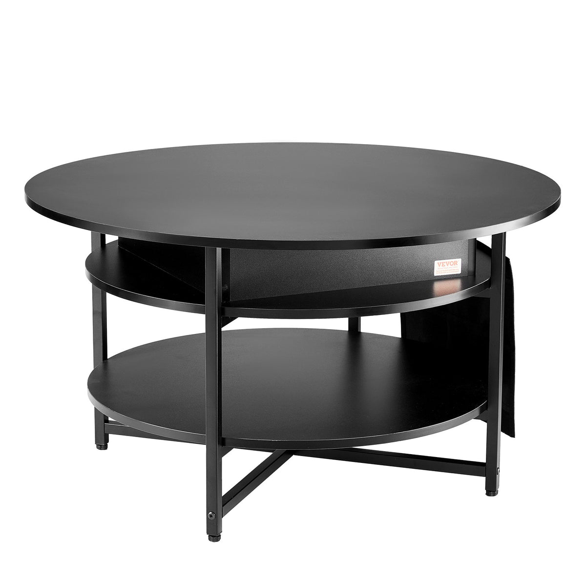 VEVOR Lift Top Coffee Table 35.3&quot; Round Coffee Table for Living Room Black