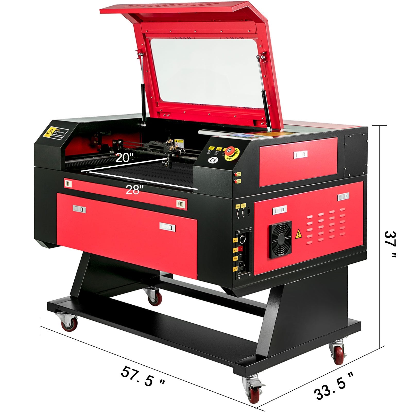 Vevor 80W CO2 Laser  Engraver Engraving Cutting Machine With Color Screen 700*500mm