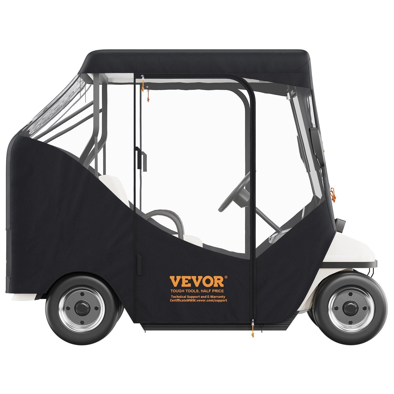 Golf Cart Enclosure, Polyester Driving Enclosure, Club Car Covers Suitable for 2-Seater Golf Carts, Sunproof and Dustproof Outdoor Cart Cover