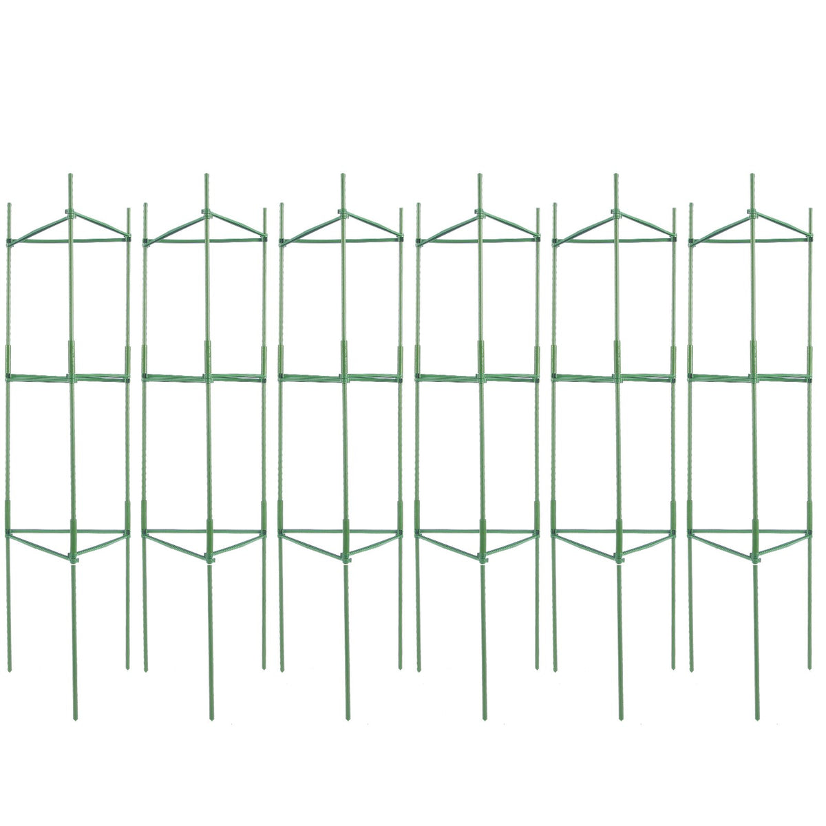 VEVOR 6 Packs Tomato Cages for Garden, 1230 mm Tomato Trellis Plant Stakes Support, Stackable Tall Plant Support Cage, for Raised Garden Bed, Vegetables Flowers and Climbing Plants