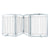VEVOR Free Standing Dog Gate, 32" H x 96.5" W Freestanding Pet Gate, 4 Panels Foldable Dog Gate for Wide and Narrow Passageways, Expandable Dog Barrier with Silent Foot Support for Indoor, White