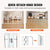 VEVOR Free Standing Dog Gate, 32" H x 96.5" W Freestanding Pet Gate, 4 Panels Foldable Dog Gate for Wide and Narrow Passageways, Expandable Dog Barrier with Silent Foot Support for Indoor, White