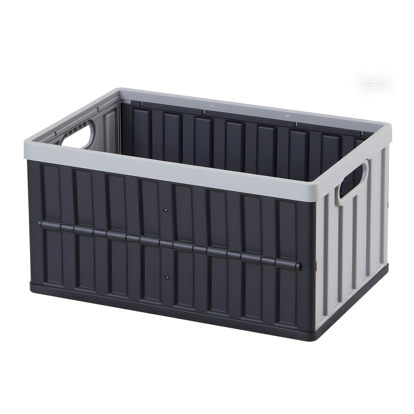 Plastic Collapsible Storage Bins with Lids, 65L 2 Packs, Stackable Folding Storage Crates with Handles, Holds 38 kg Per Bin, Heavy Duty Containers, Space-Saving Baskets, for Home Organizing