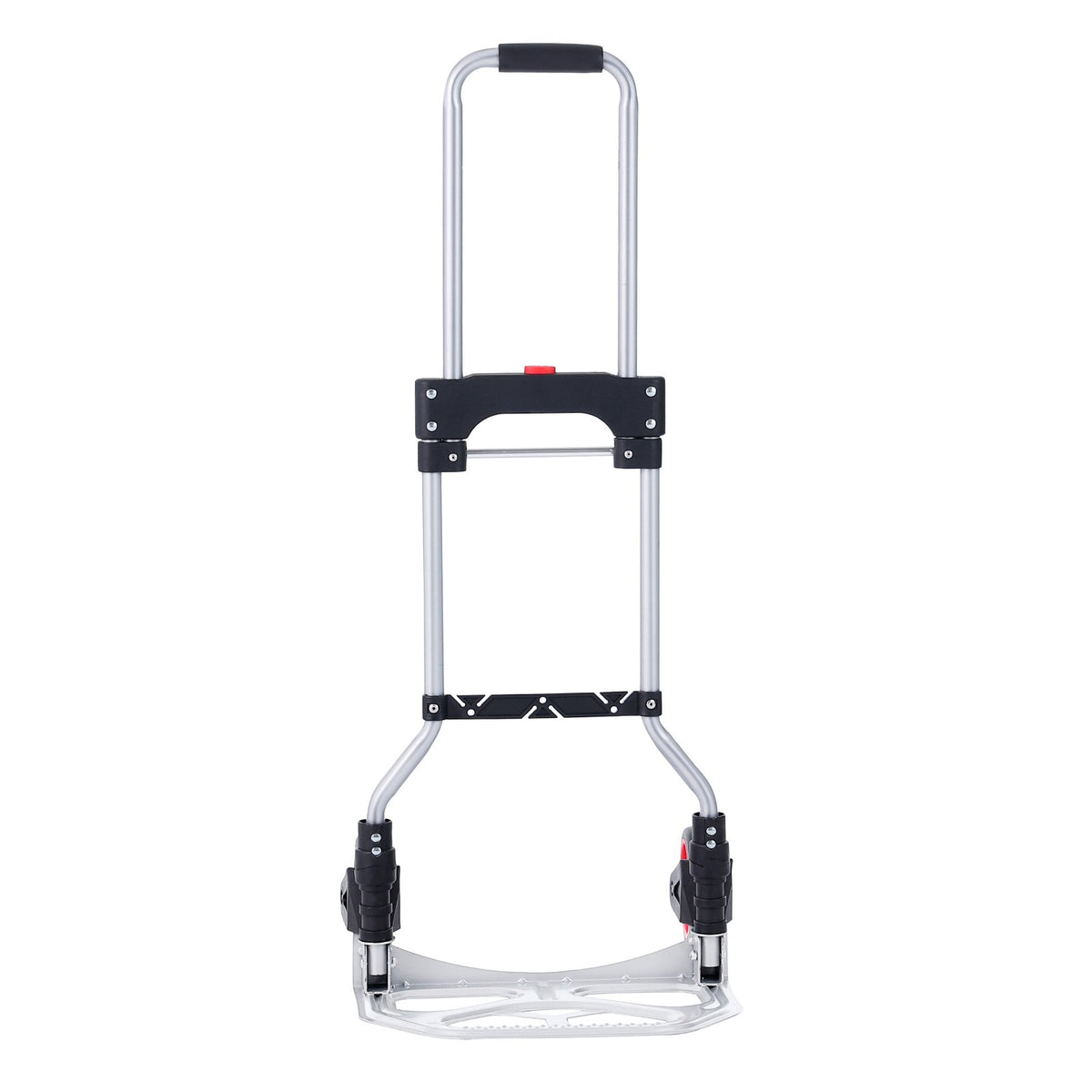 VEVOR Folding Hand Truck, 80 kg Load Capacity, Aluminum Portable Cart, Convertible Hand Truck and Dolly with Telescoping Handle and Rubber Wheels, Ultra Lightweight Super Strong for Moving Warehouse
