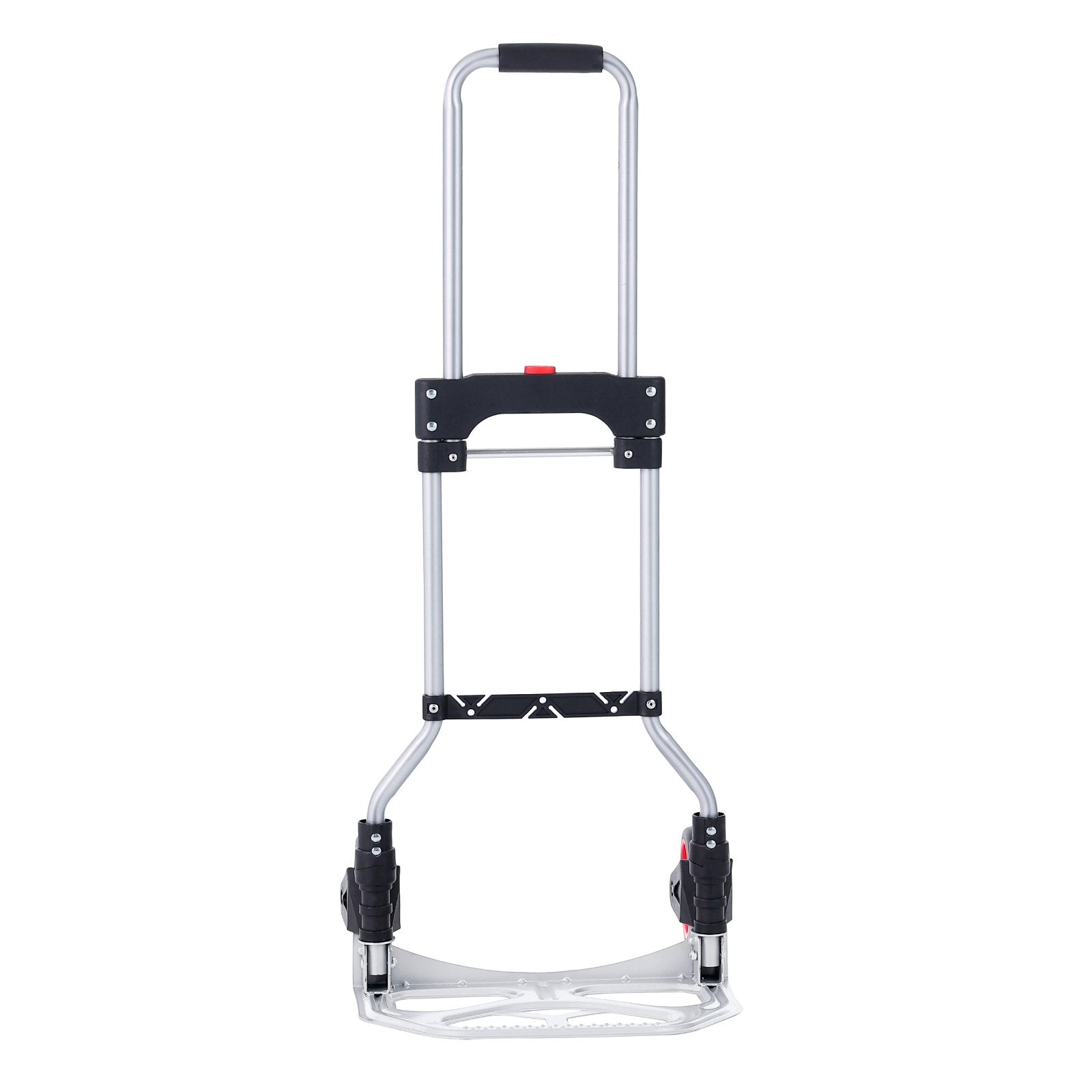 VEVOR Folding Hand Truck, 80 kg Load Capacity, Aluminum Portable Cart, Convertible Hand Truck and Dolly with Telescoping Handle and Rubber Wheels, Ultra Lightweight Super Strong for Moving Warehouse
