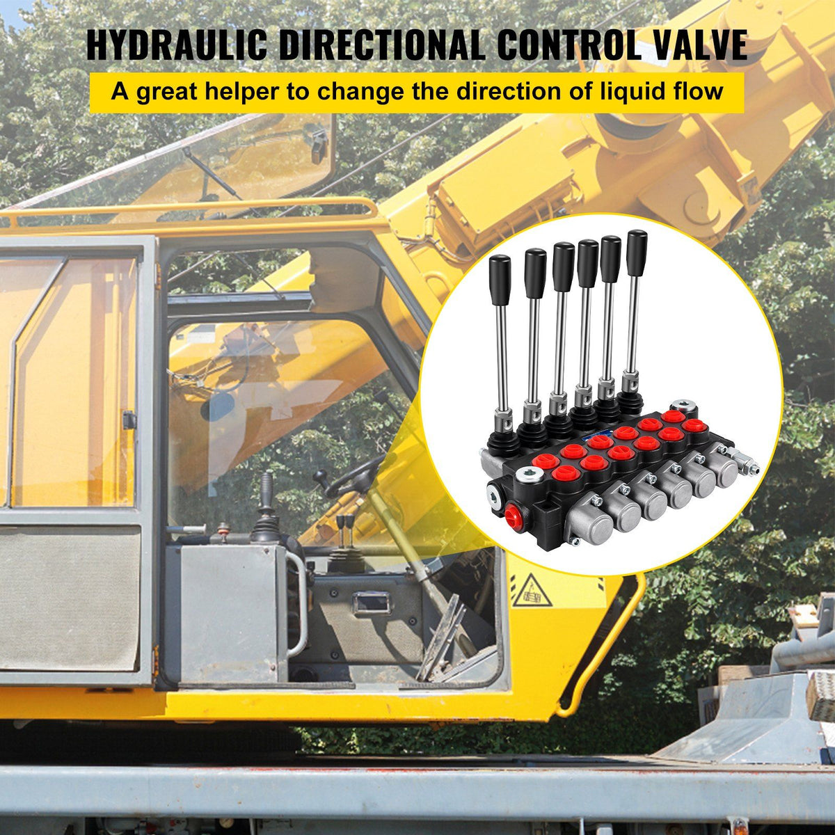 Hydraulic Directional Control Valve, 6 Spool Hydraulic Spool Valve, 11 GPM Hydraulic Loader Valve, 3600 PSI Directional Control Valve, Hydraulic Valves And Controls For Tractors Loaders Tanks