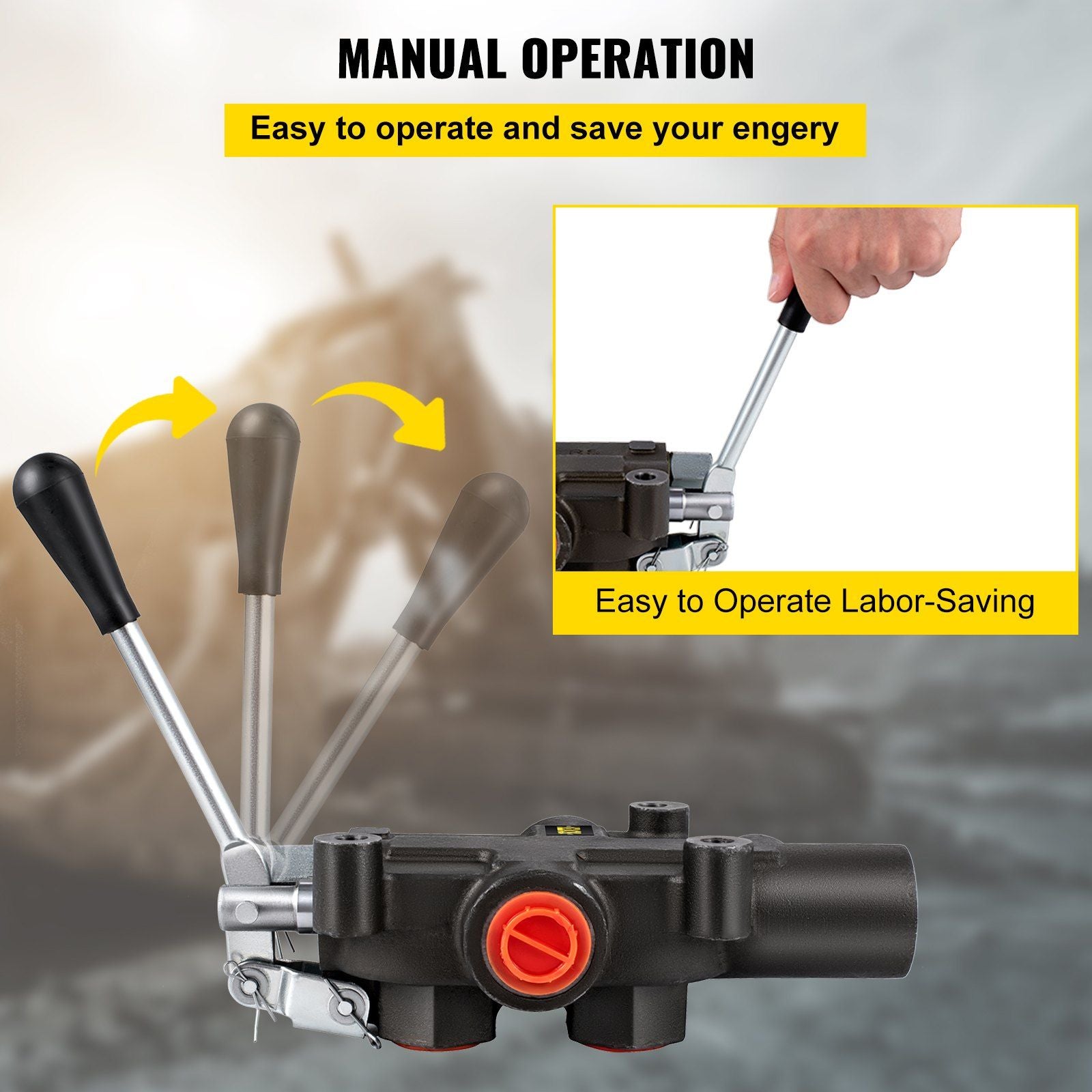 Hydraulic Directional Control Valve, 1 Spool Hydraulic Spool Valve, 21 GPM Hydraulic Loader Valve, 3625 PSI Directional Control Valve, Hydraulic Valves And Controls For Tractors Loaders Tanks