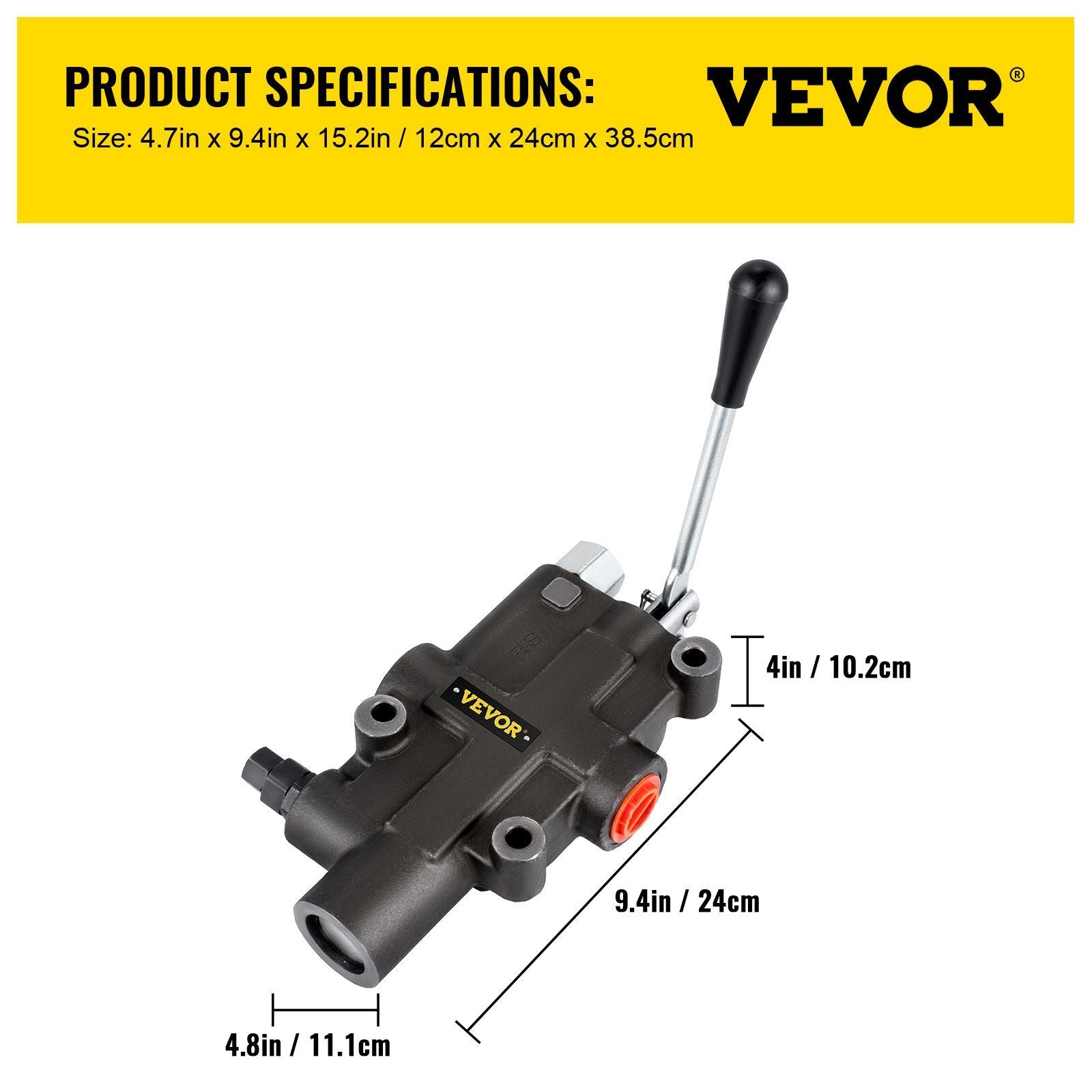 Hydraulic Directional Control Valve, 1 Spool Hydraulic Spool Valve, 21 GPM Hydraulic Loader Valve, 3625 PSI Directional Control Valve, Hydraulic Valves And Controls For Tractors Loaders Tanks