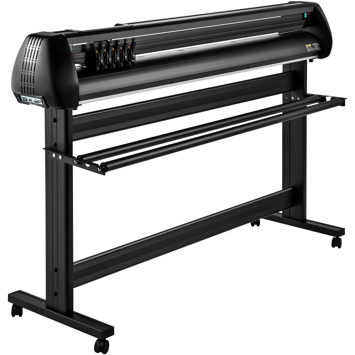 VEVOR Vinyl Cutter, 53inch Vinyl Cutter Plotter with Stand, Adjustable Speed Force for Sign Making Vinyl Plotter, SignMaster Software Vinyl Tape Tools Vinyl Printer Available with COM/USB/Bluetooth